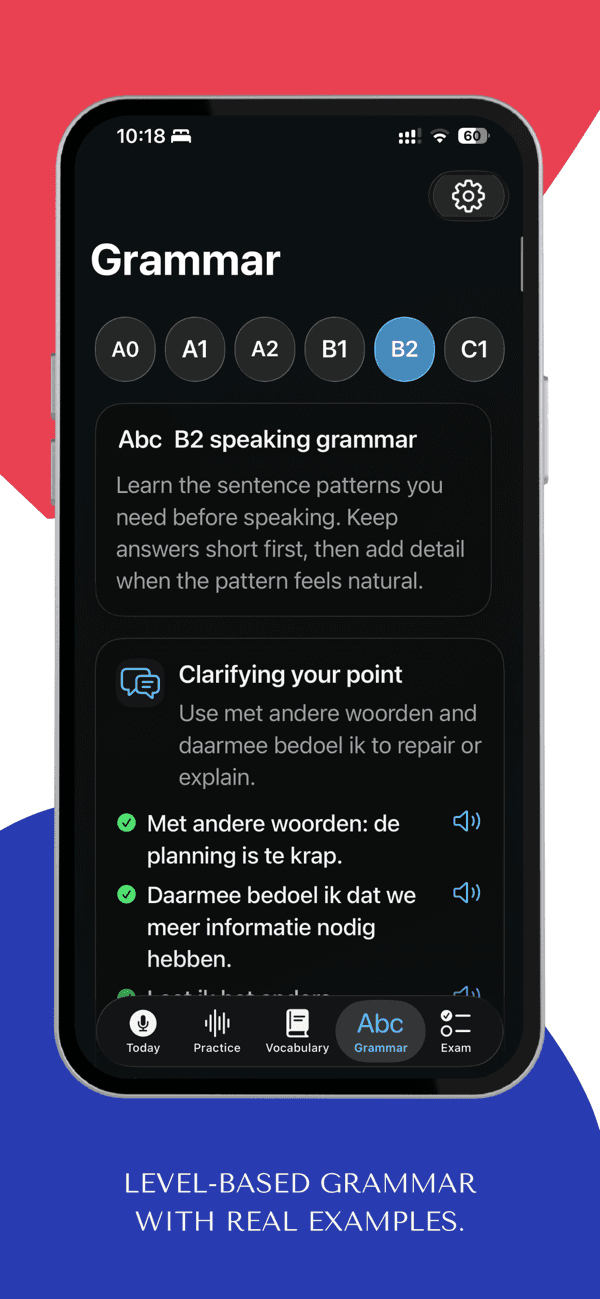 Affronta l’esame in DutchUp on iPhone